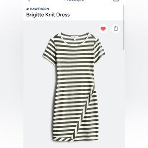 41 Hawthorn scoop neck striped dress.